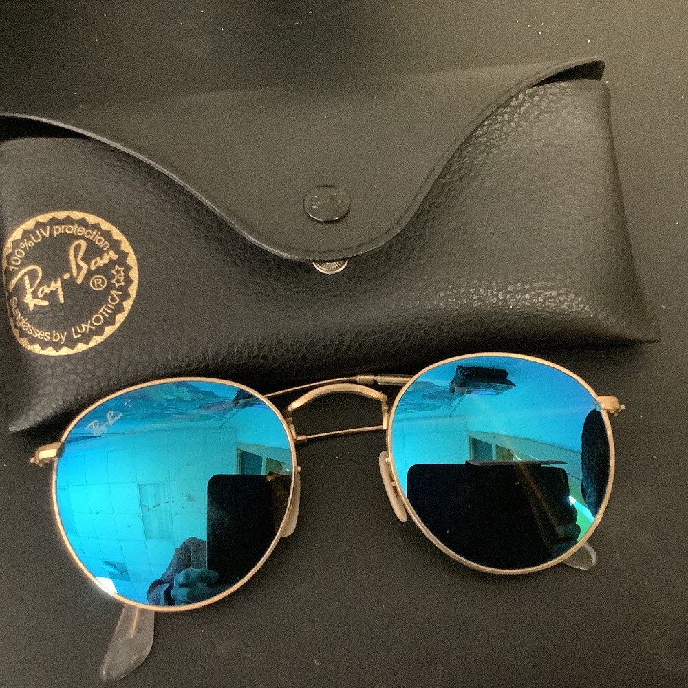 Ray Ban mirror round sunglasses